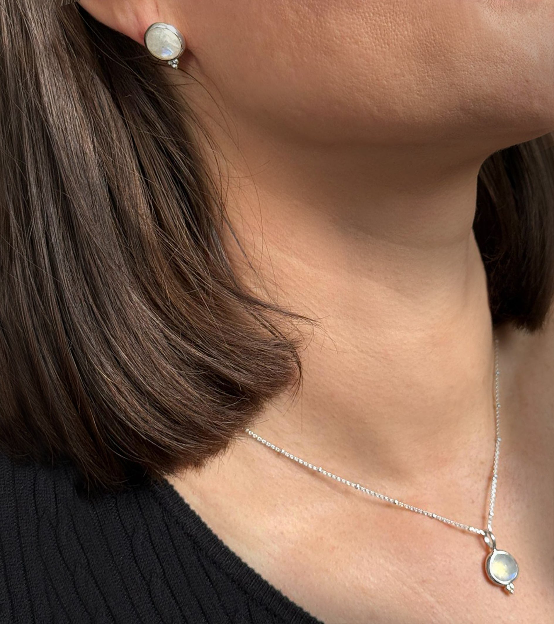 Moonstone 'You Are Loved' Necklace In Gold Vermeil