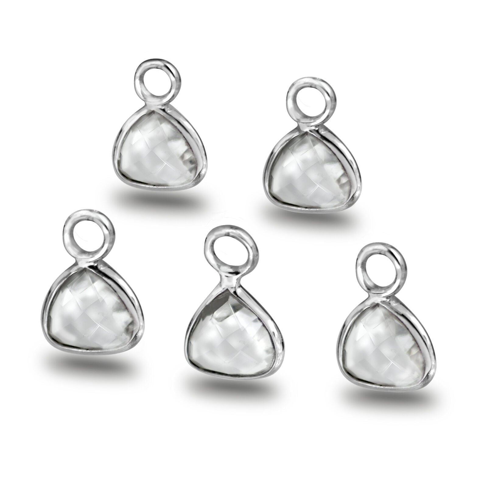 Trillion Shaped 8mm Faceted Crystal Connectors
