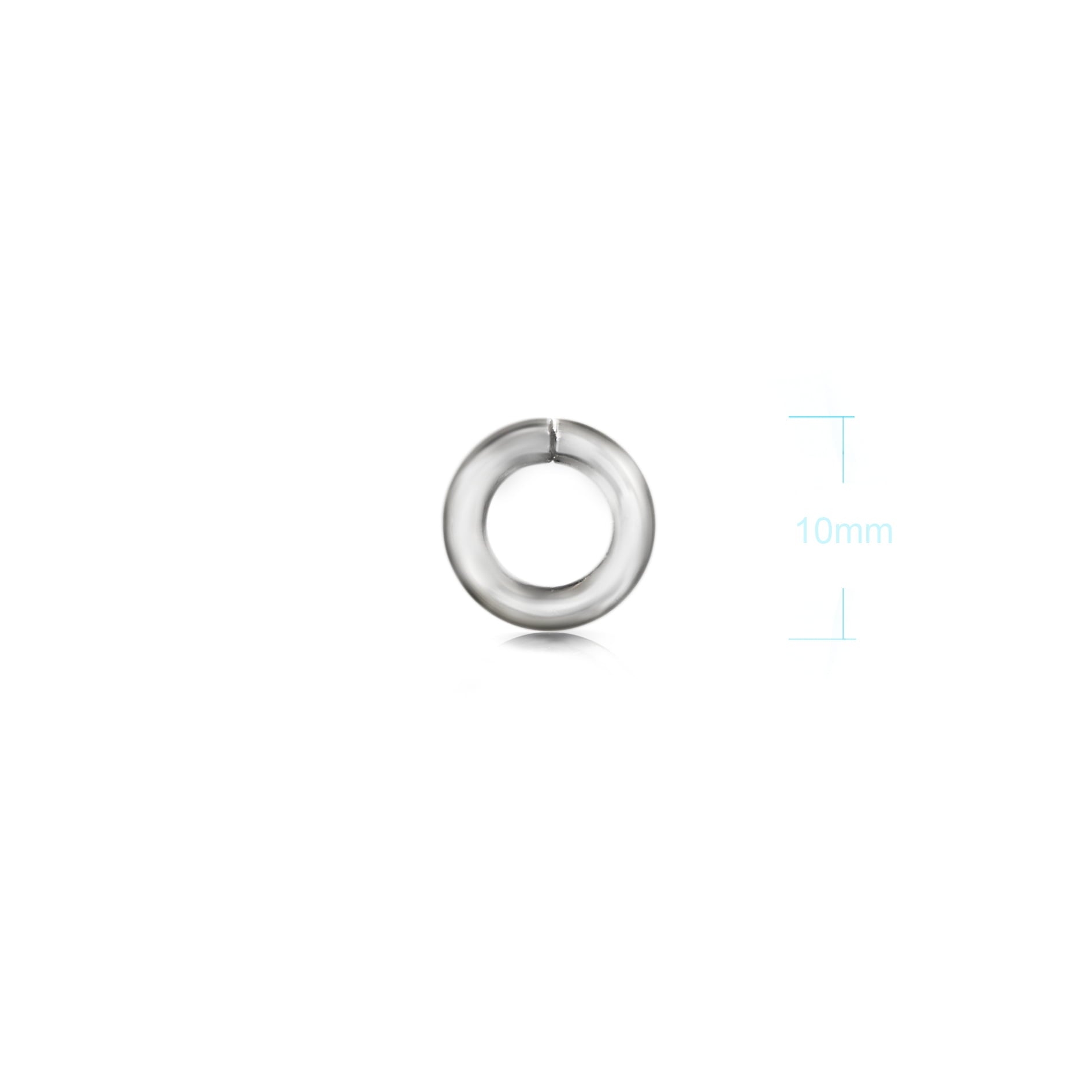 Extra Strong Open Jump Rings in Sterling Silver ‚10mm Diameter ‚2.5mm Thickness