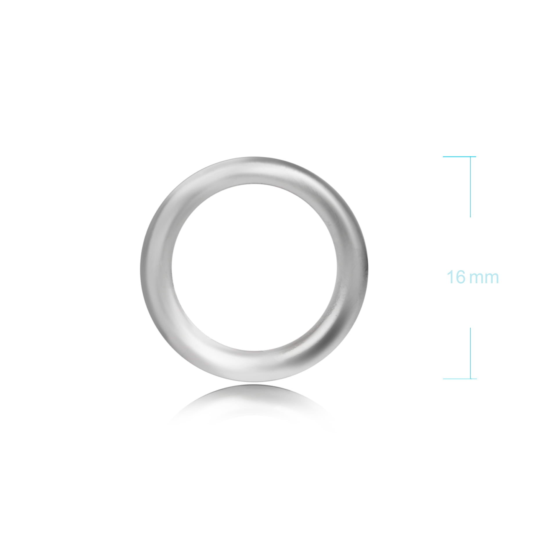 Strong Close Jump Rings in Sterling Silver – 16mm Diameter – 1.5mm Thickness