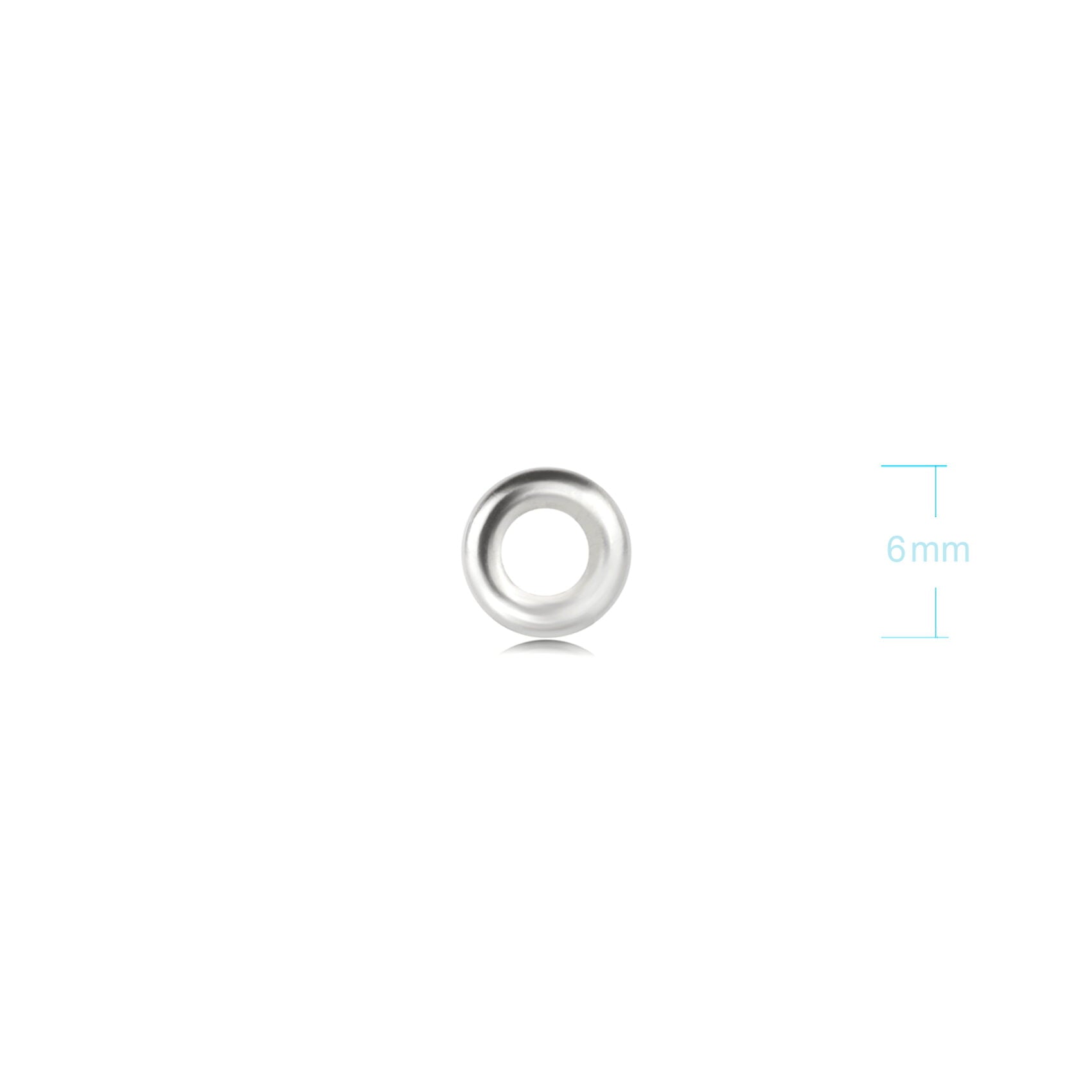 Close Jump Rings in Sterling Silver ‚6mm Diameter ‚0.90mm Thickness