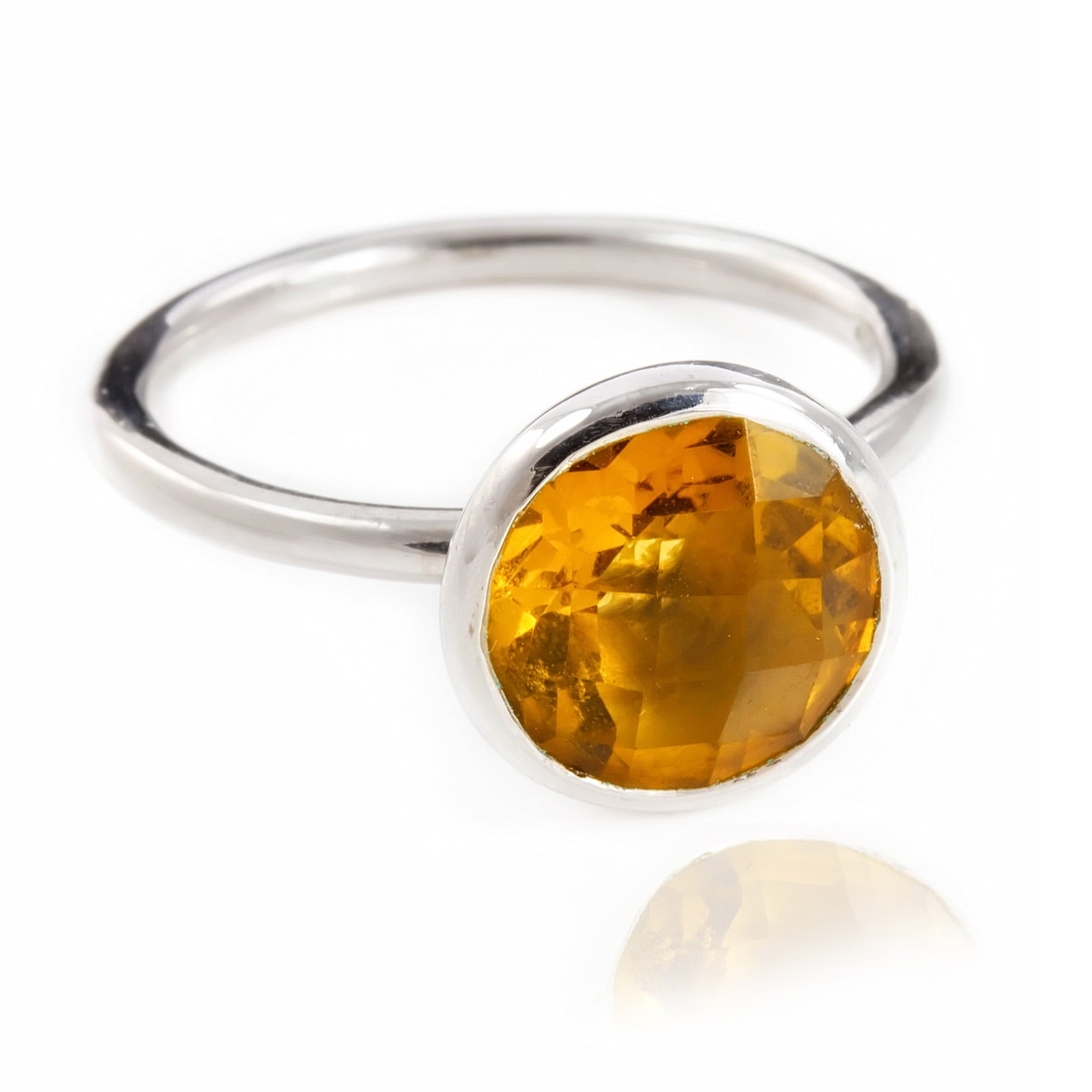Desert Sun Quartz Ring in Sterling Silver
