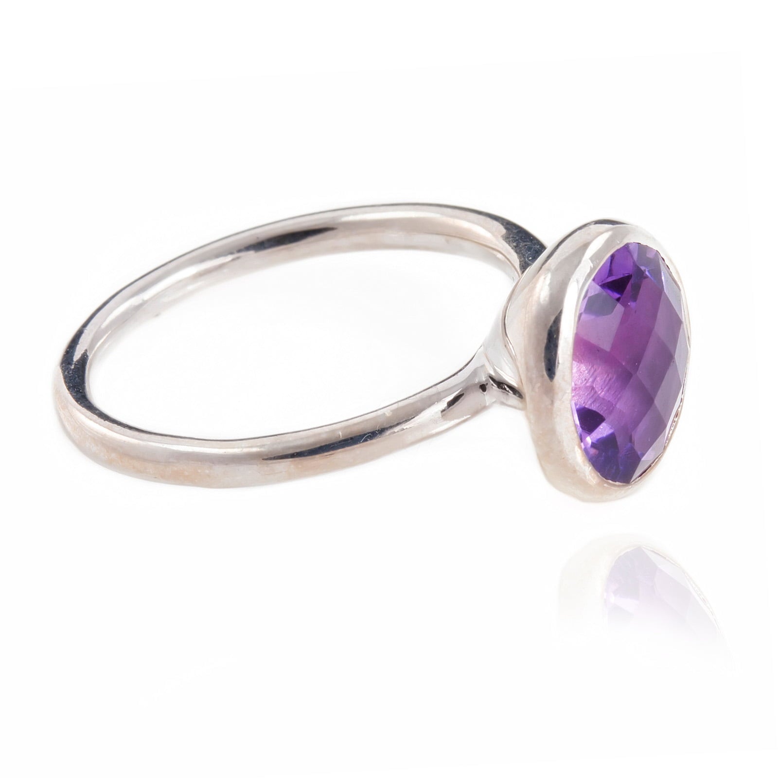 Desert Moon Quartz Ring in Sterling Silver