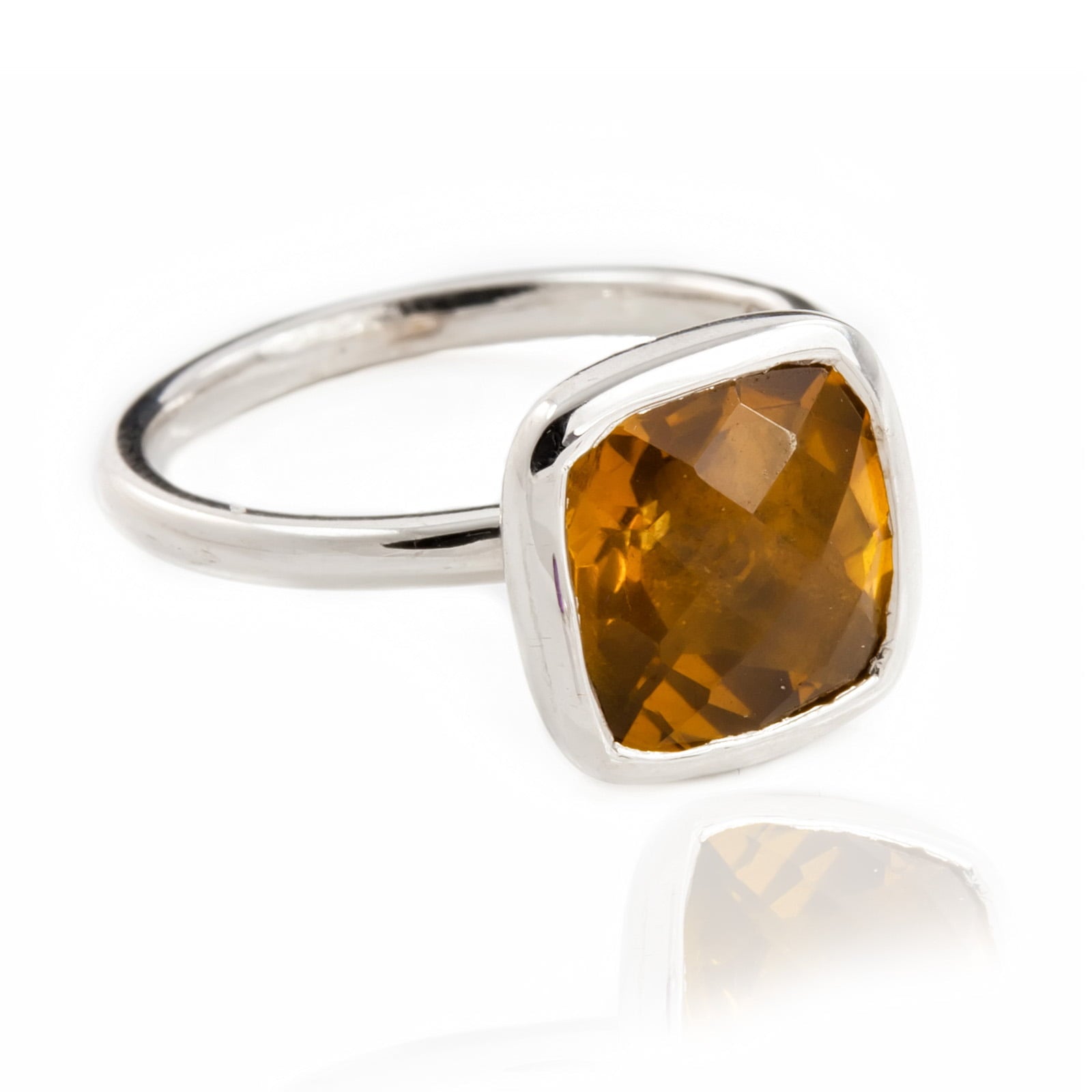 Desert Sunset Quartz Ring in Sterling Silver