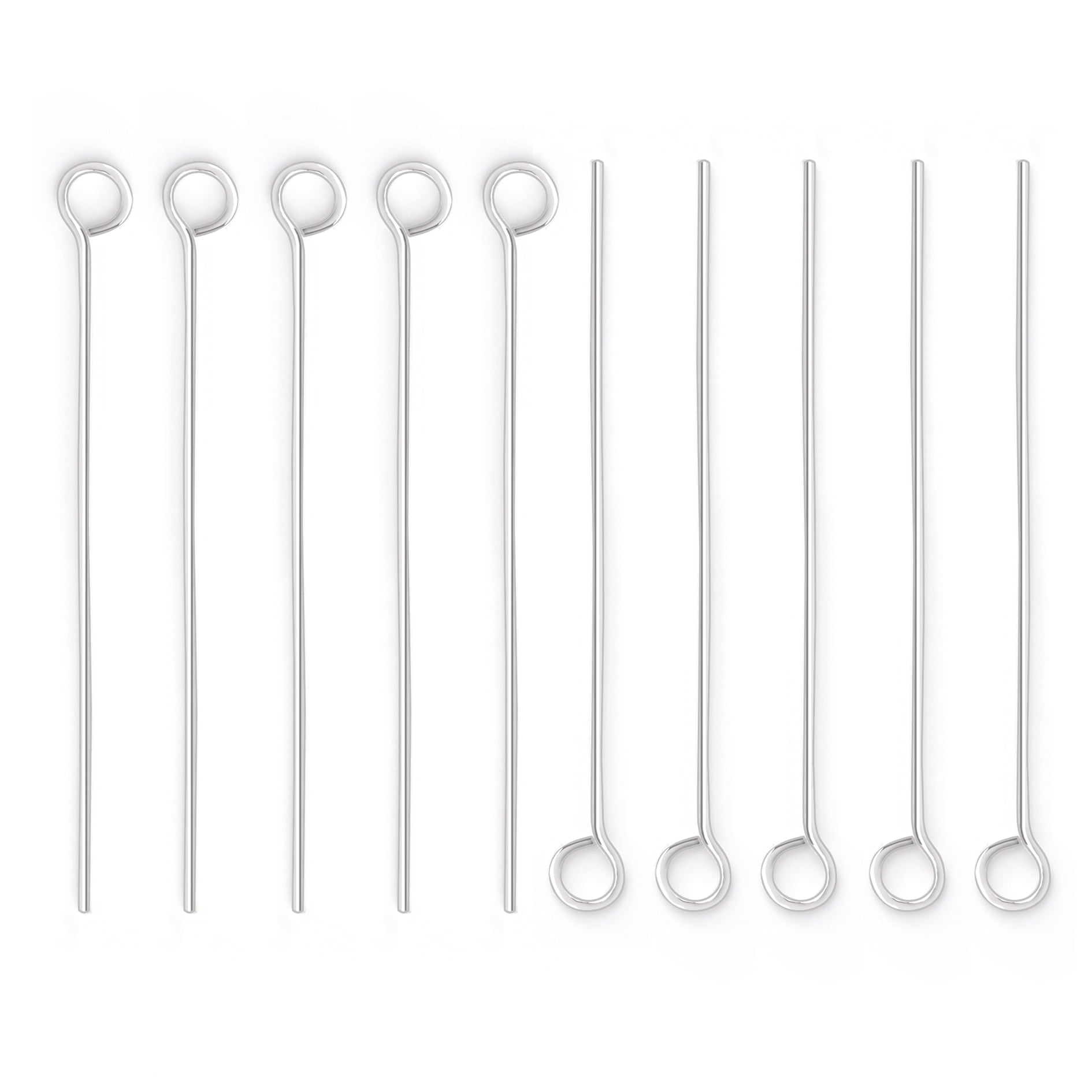 Eye Head Pins in Sterling Silver - Length 20mm
