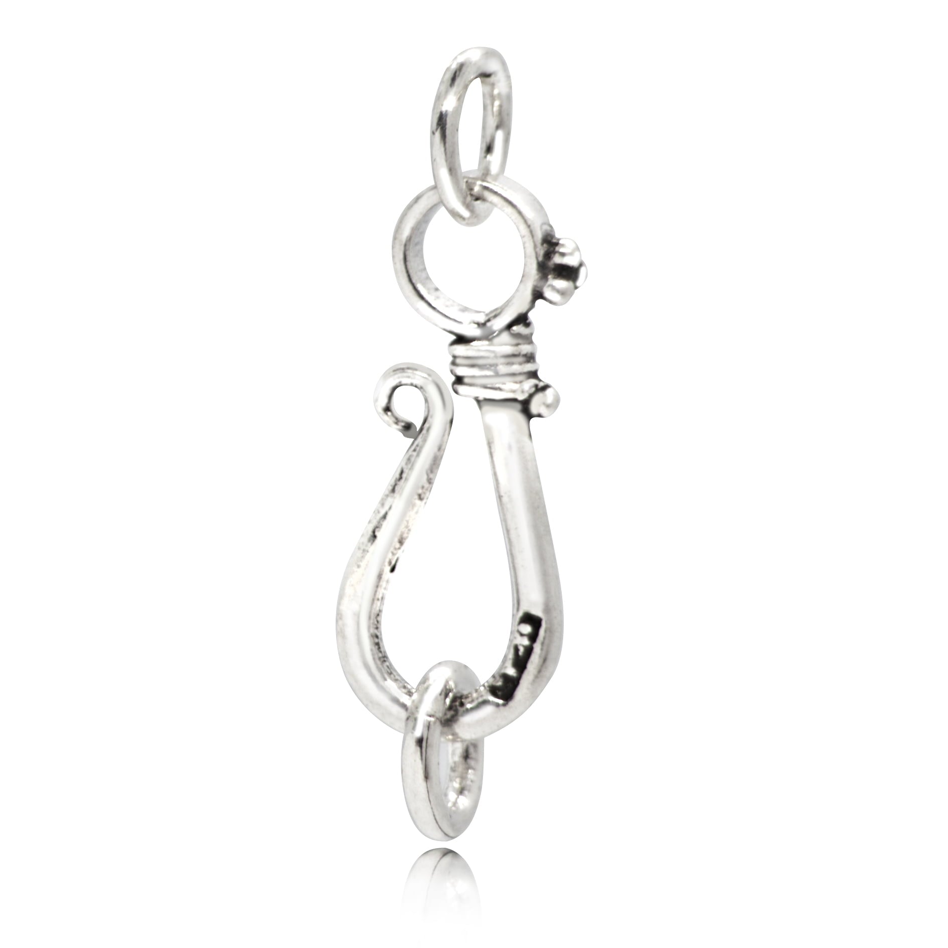 Eye Hook Clasp Finding for Necklaces or Bracelets, in Sterling Silver - 20mm
