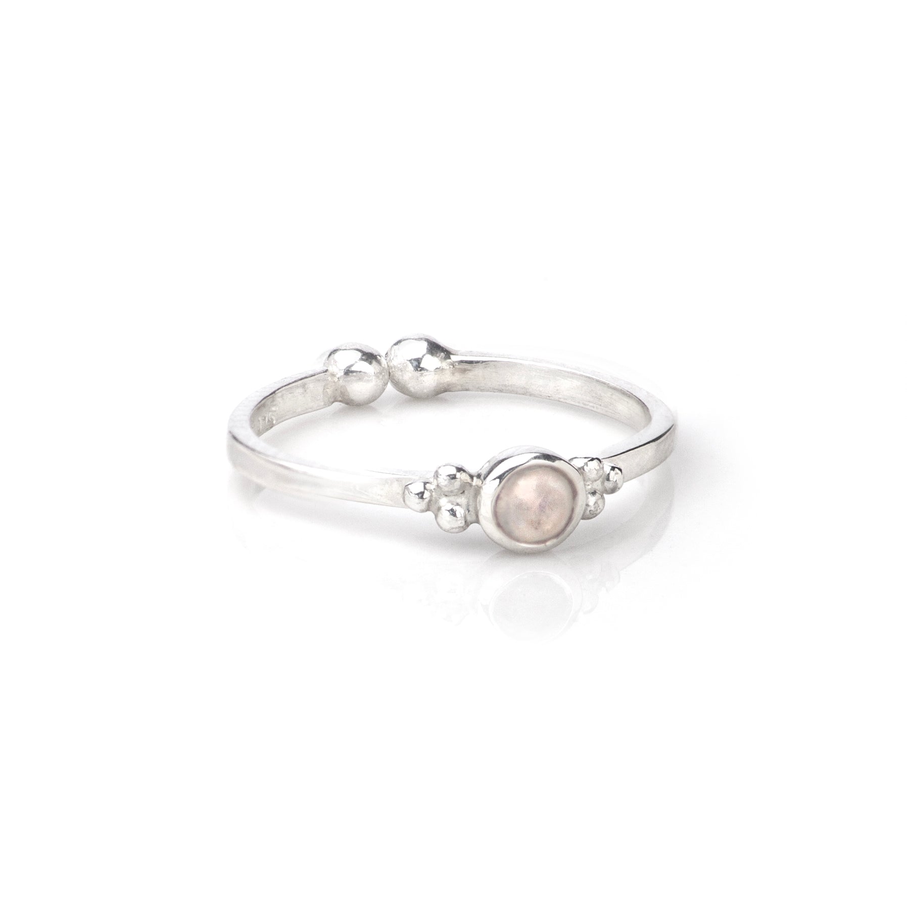 June Birthstone Toe/Midi Ring In Sterling Silver-Moonstone