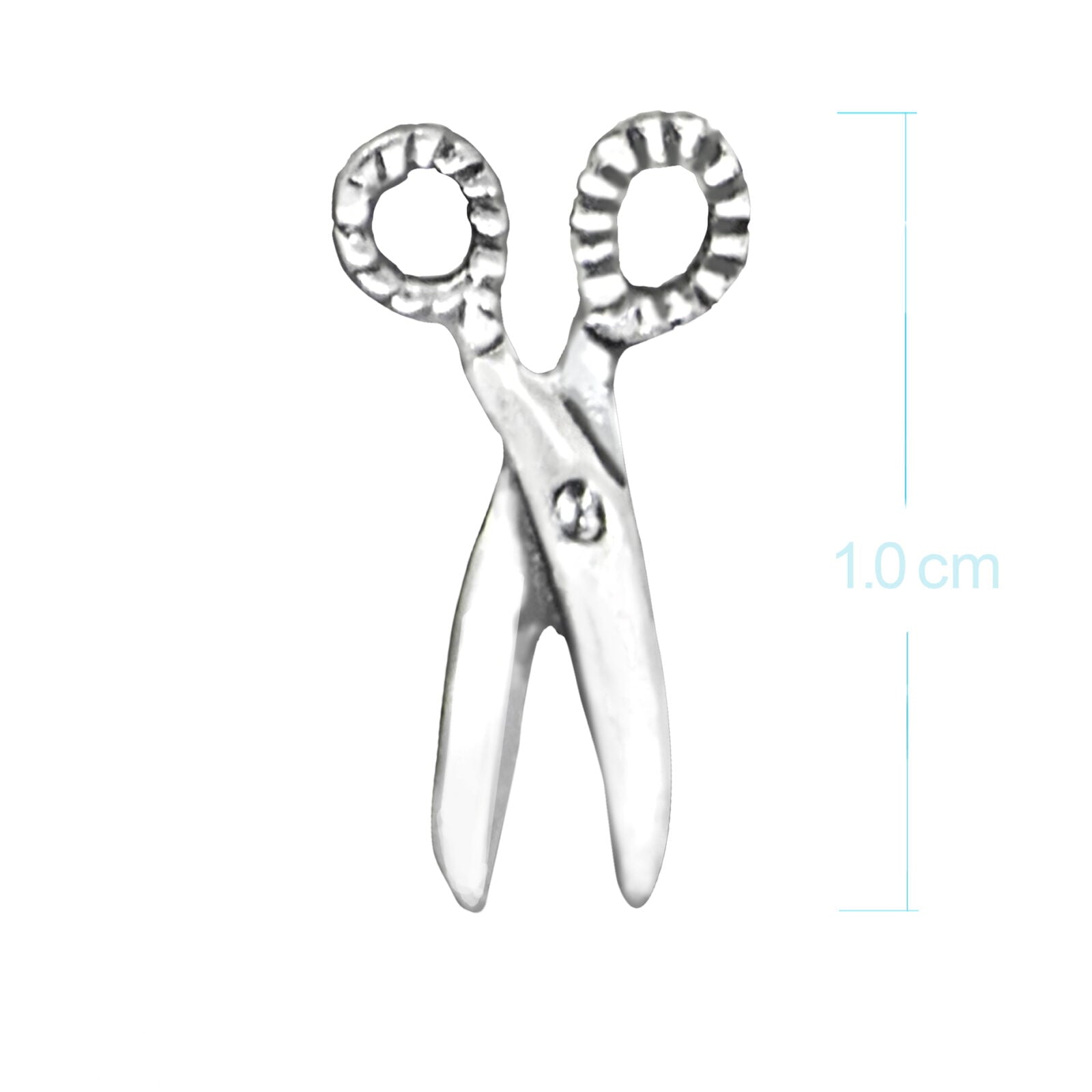 Scissor Stud Earrings with Butterfly Fastening in Sterling Silver