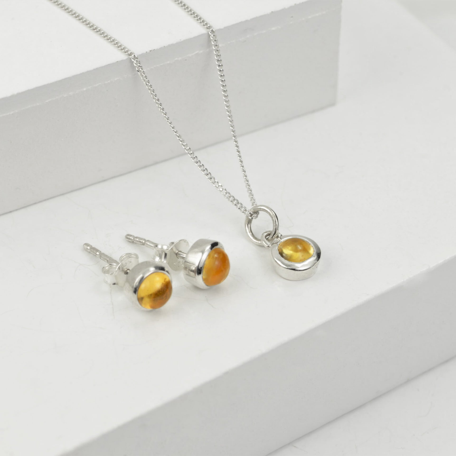 november birthstone jewellery set in sterling silver