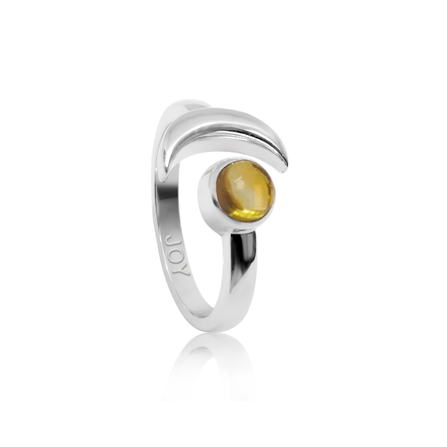 Adjustable November Joy Birthstone Ring In Sterling Silver- Citrine