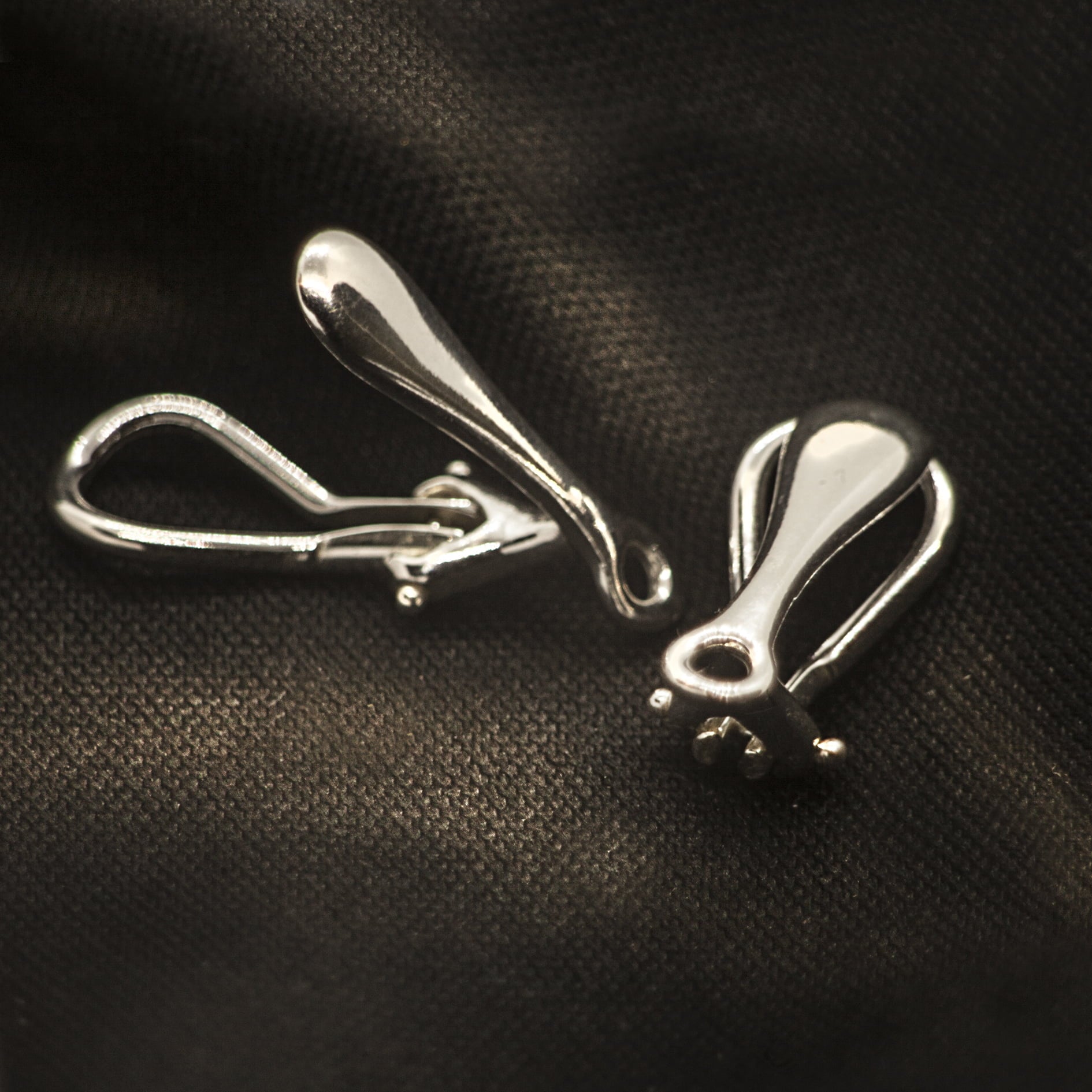Clip-On Earring Findings for non-pierced ears in 925 Sterling Silver