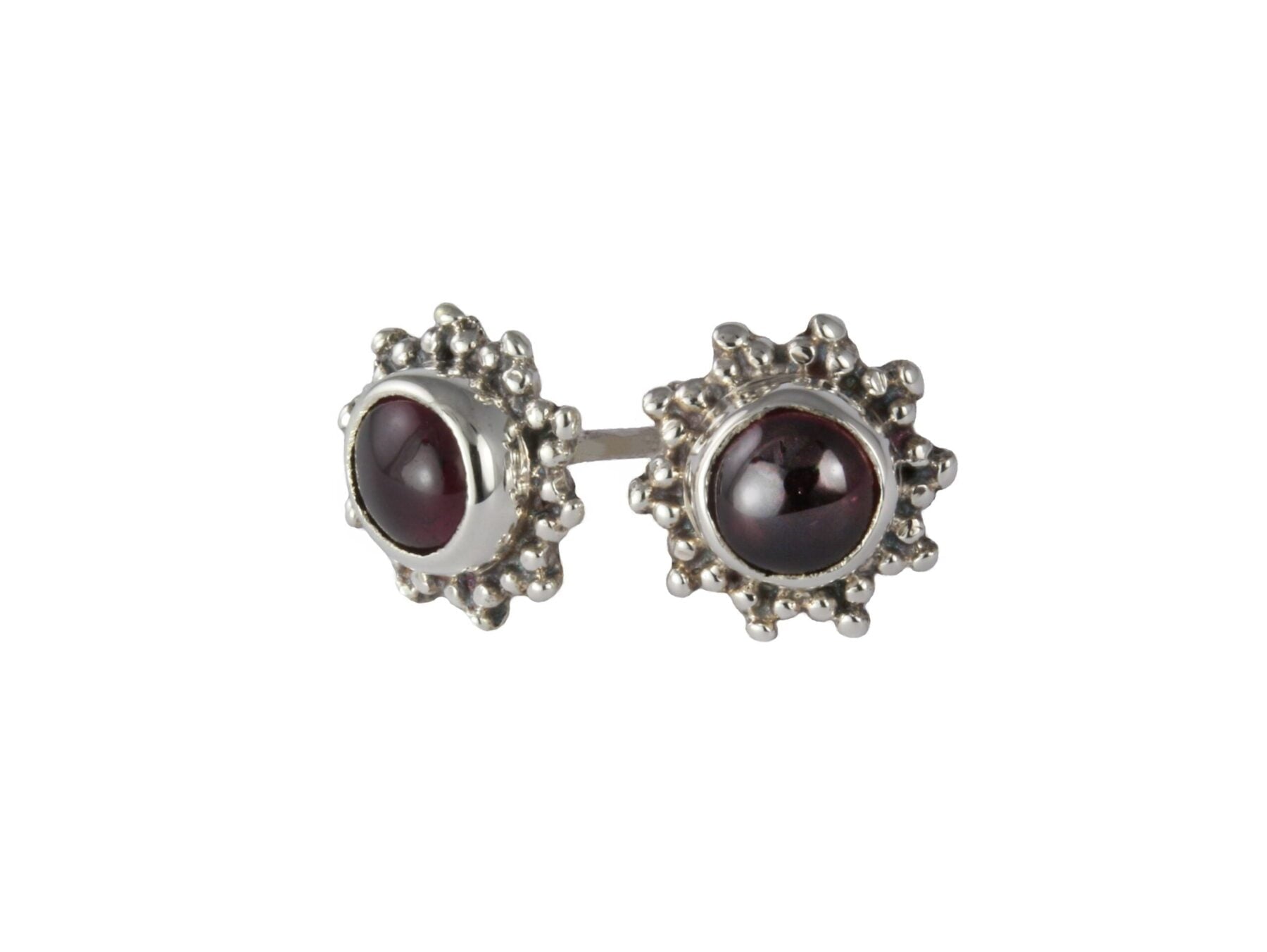 Garnet Star Motif Jewellery set in 925 Sterling Silver