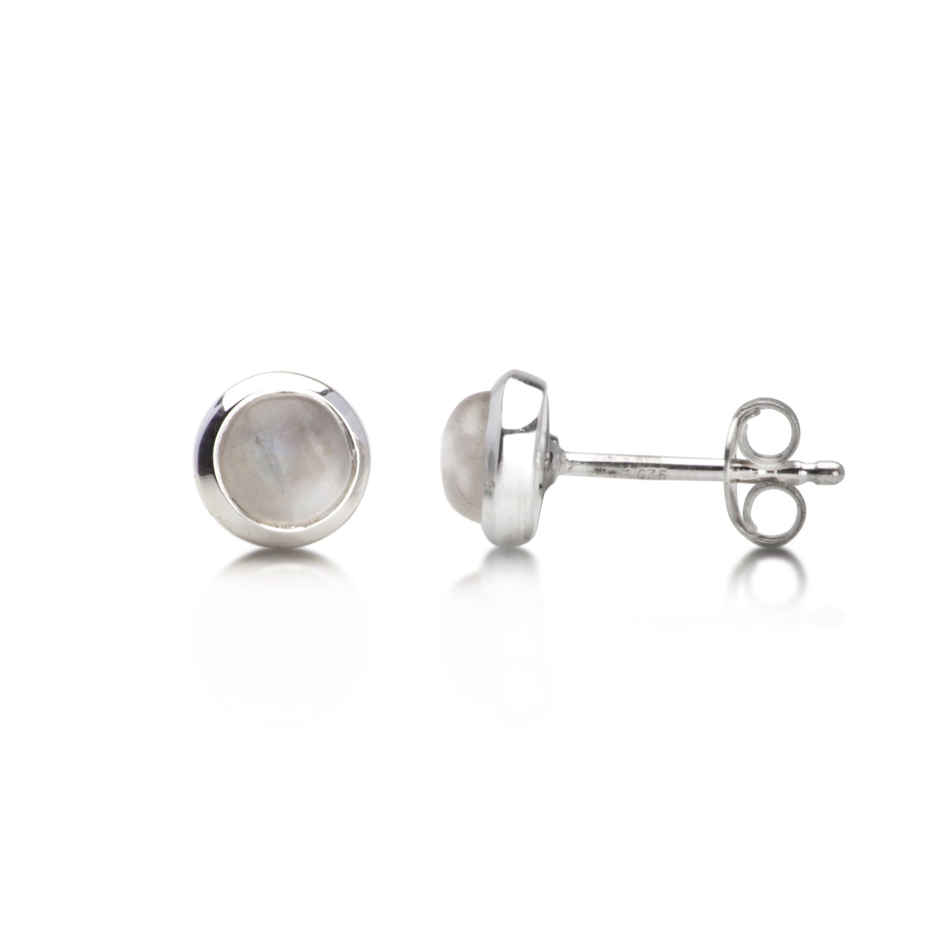 Round Moonstone Jewellery Set in Sterling Silver