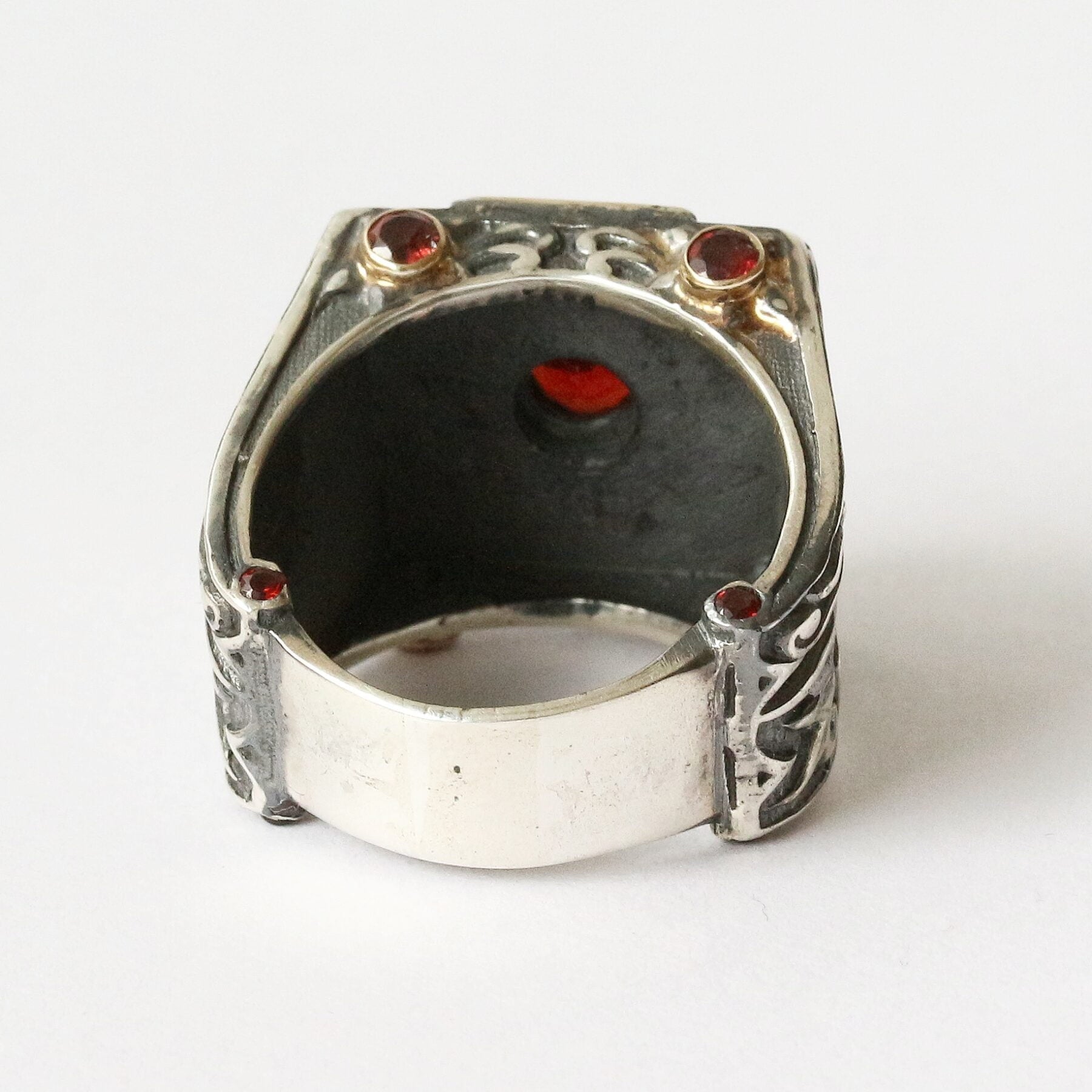 Mystic Fire Ring with Garnet