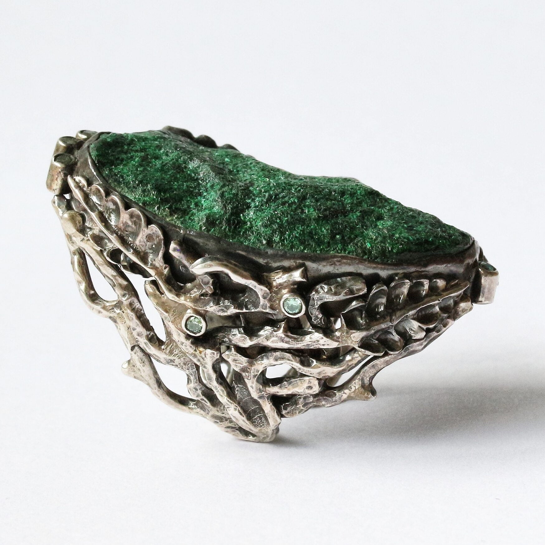 Mystic Green Paradise Ring with Uvarovite