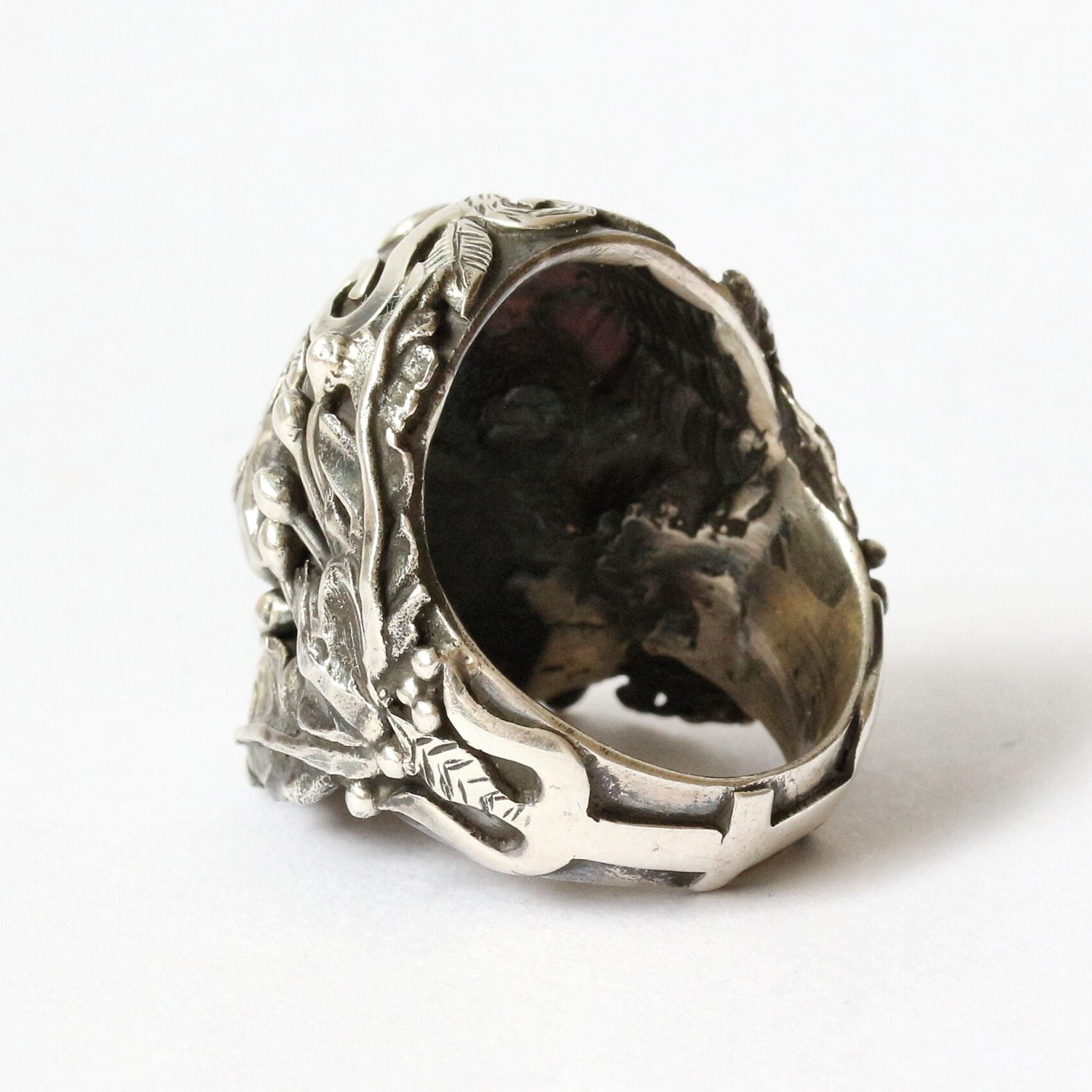 Mystic Double Trident Skull Ring