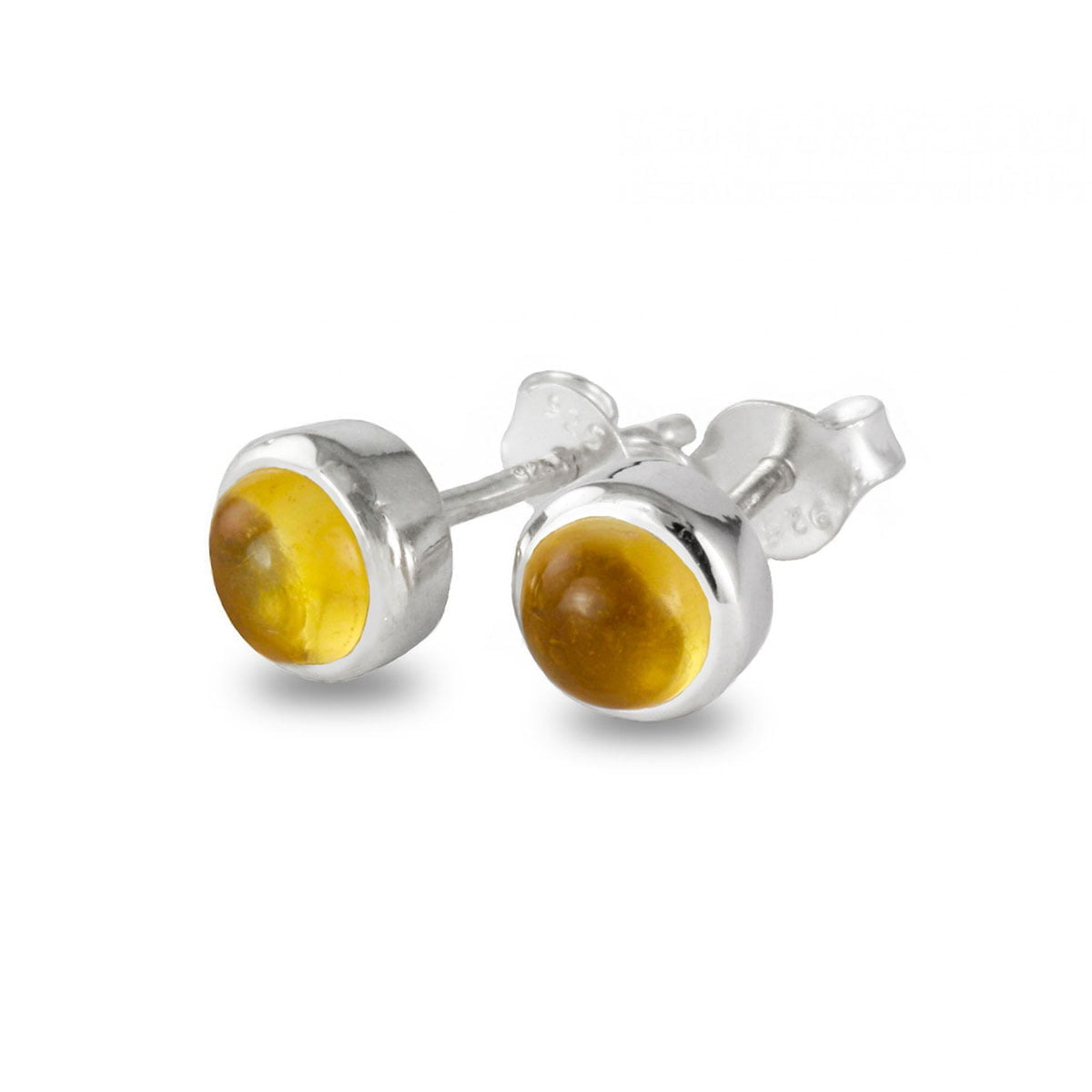 November Birthstone Earrings Citrine in Sterling Silver