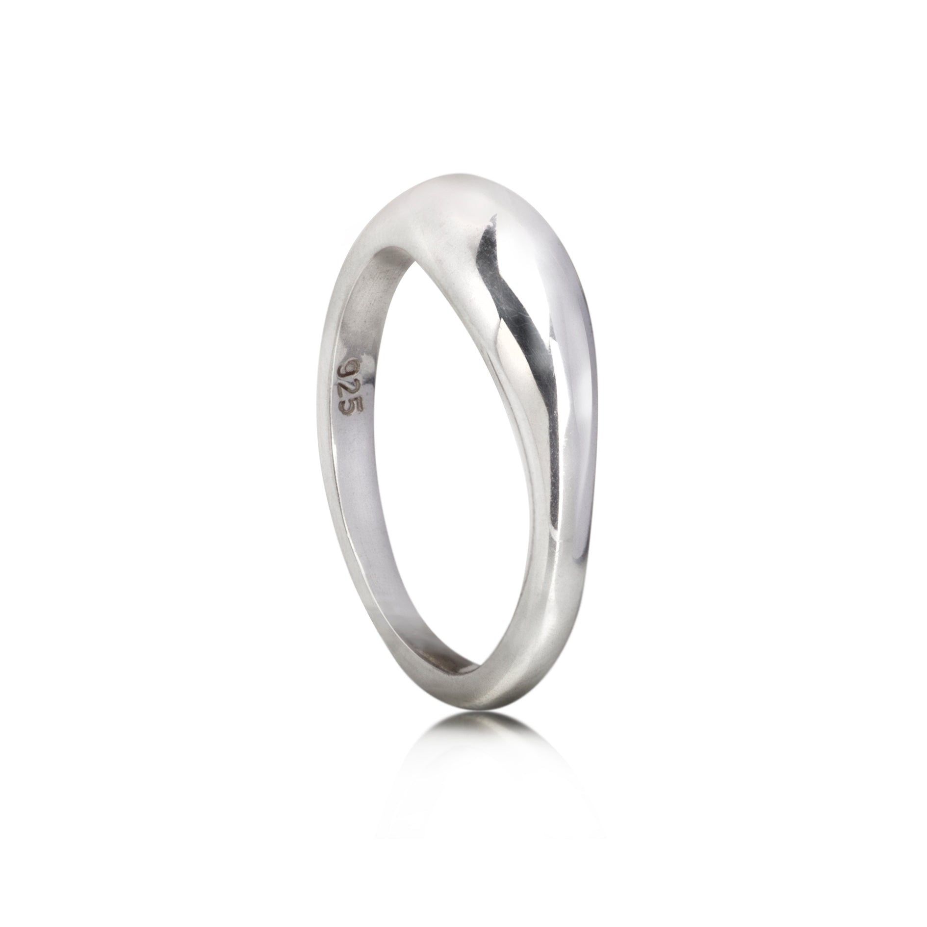 Plain Dome Signet Ring in Sterling Silver