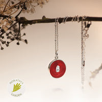 Kindness and Courage Red Enamel Coin with Diamond