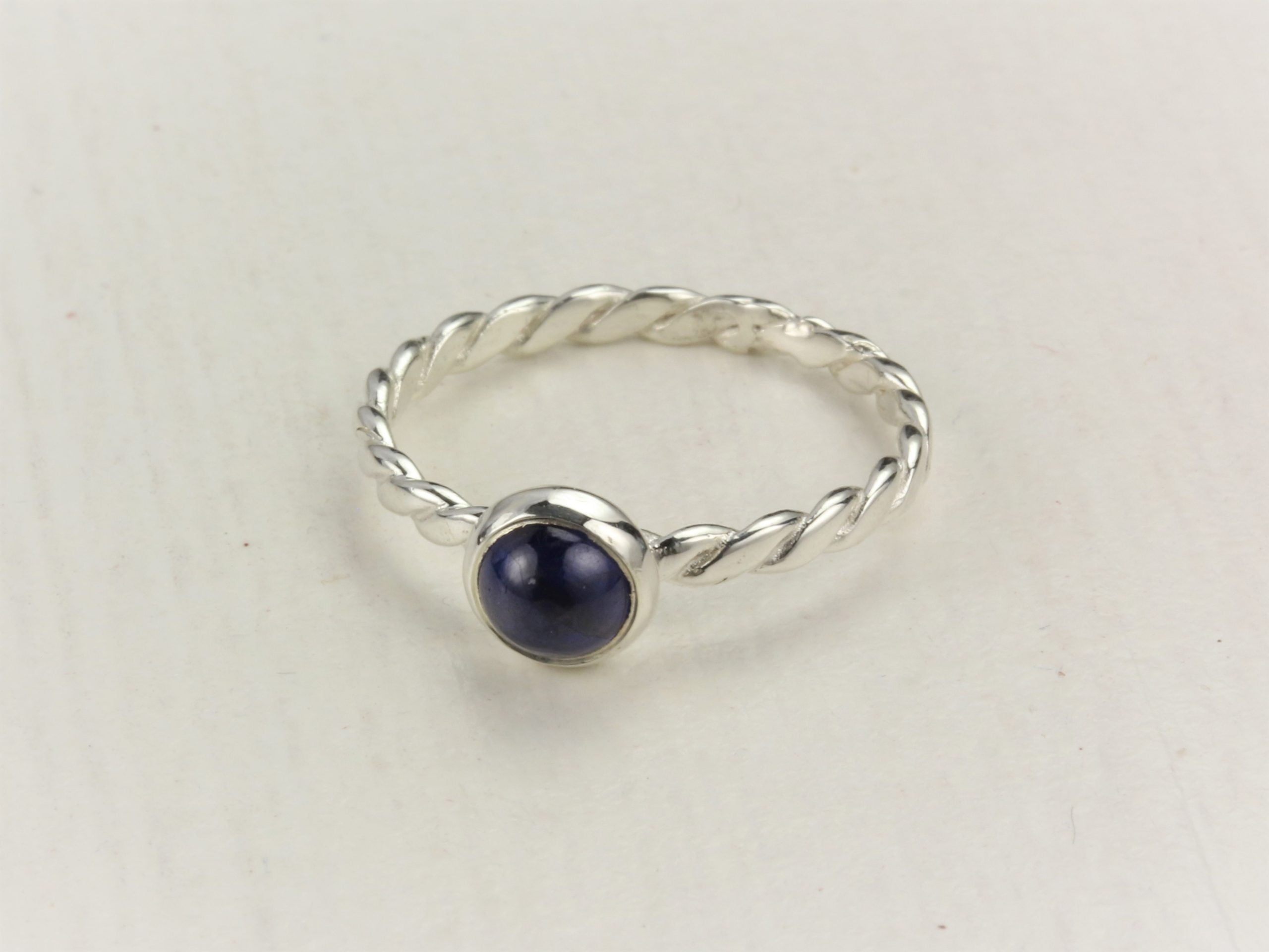 September Birthstone Ring – Genuine Blue Sapphire in Silver