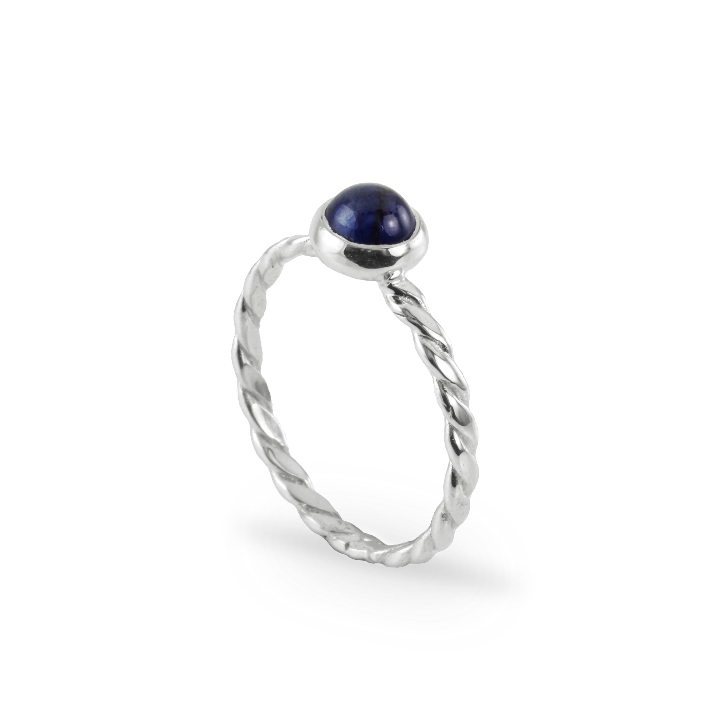 September Birthstone Ring – Genuine Blue Sapphire in Sterling Silver