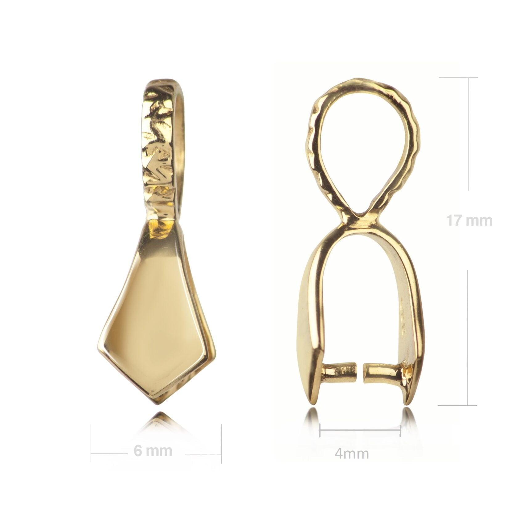 Simple Pendant Bail in Gold Vermeil