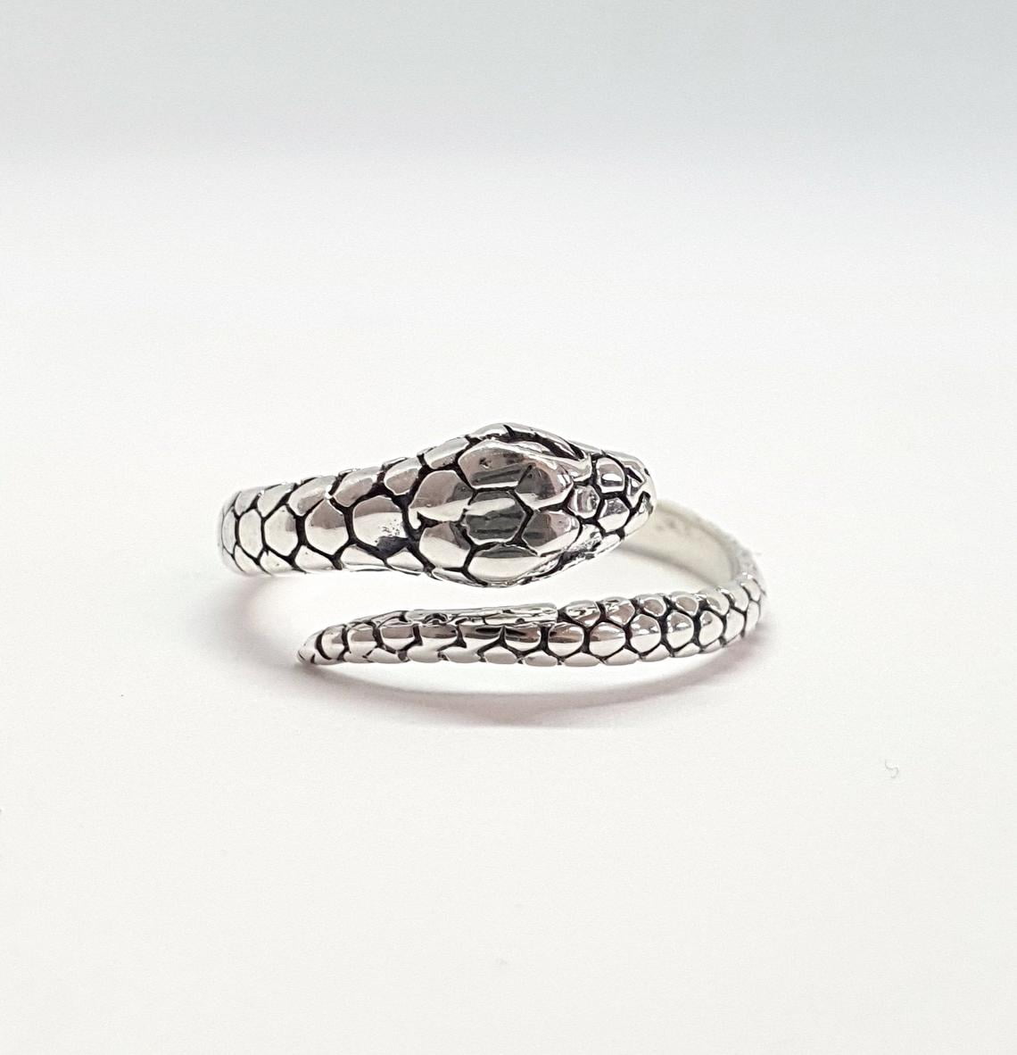 Adjustable Snake Ring in Sterling Silver