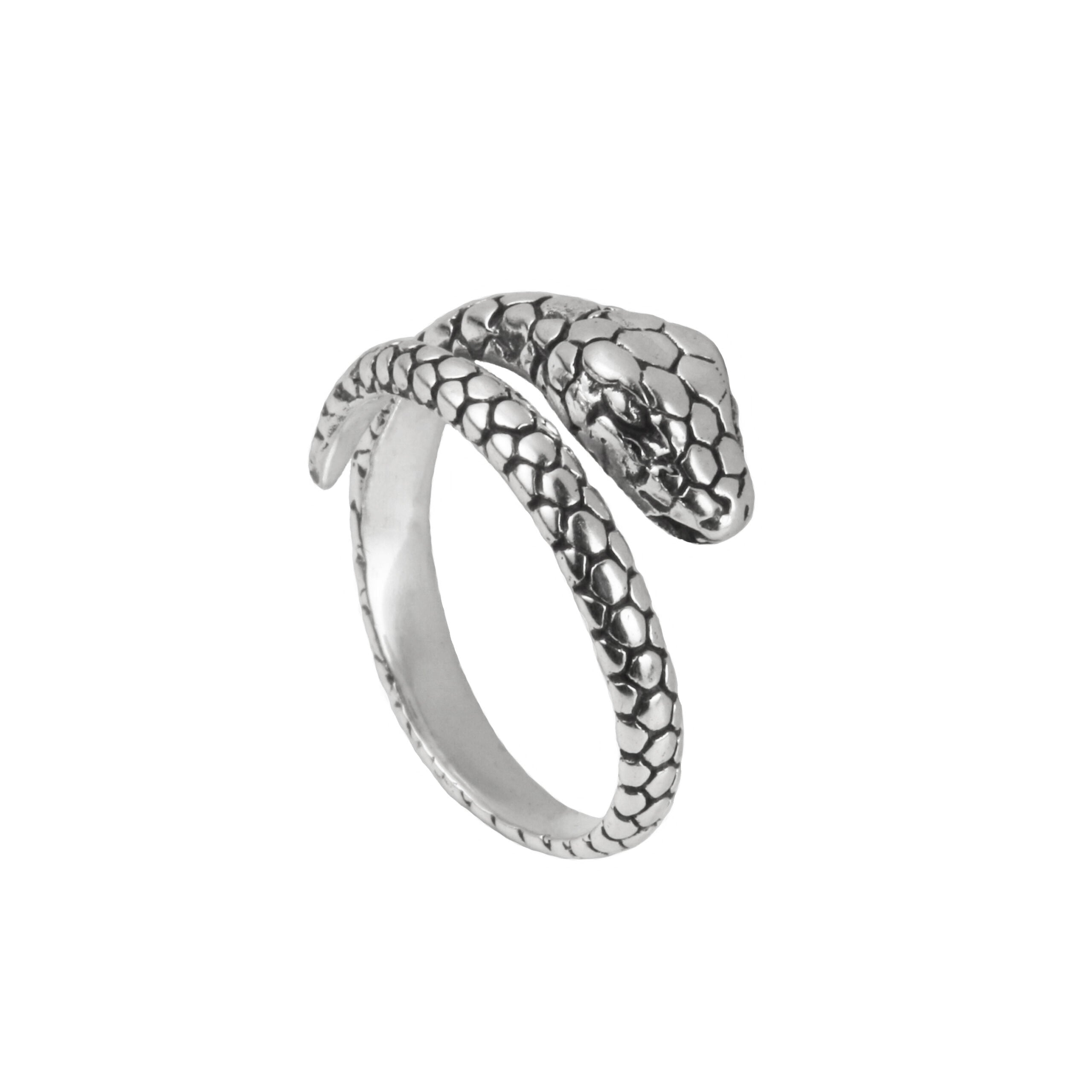 Adjustable Snake Ring in Sterling Silver