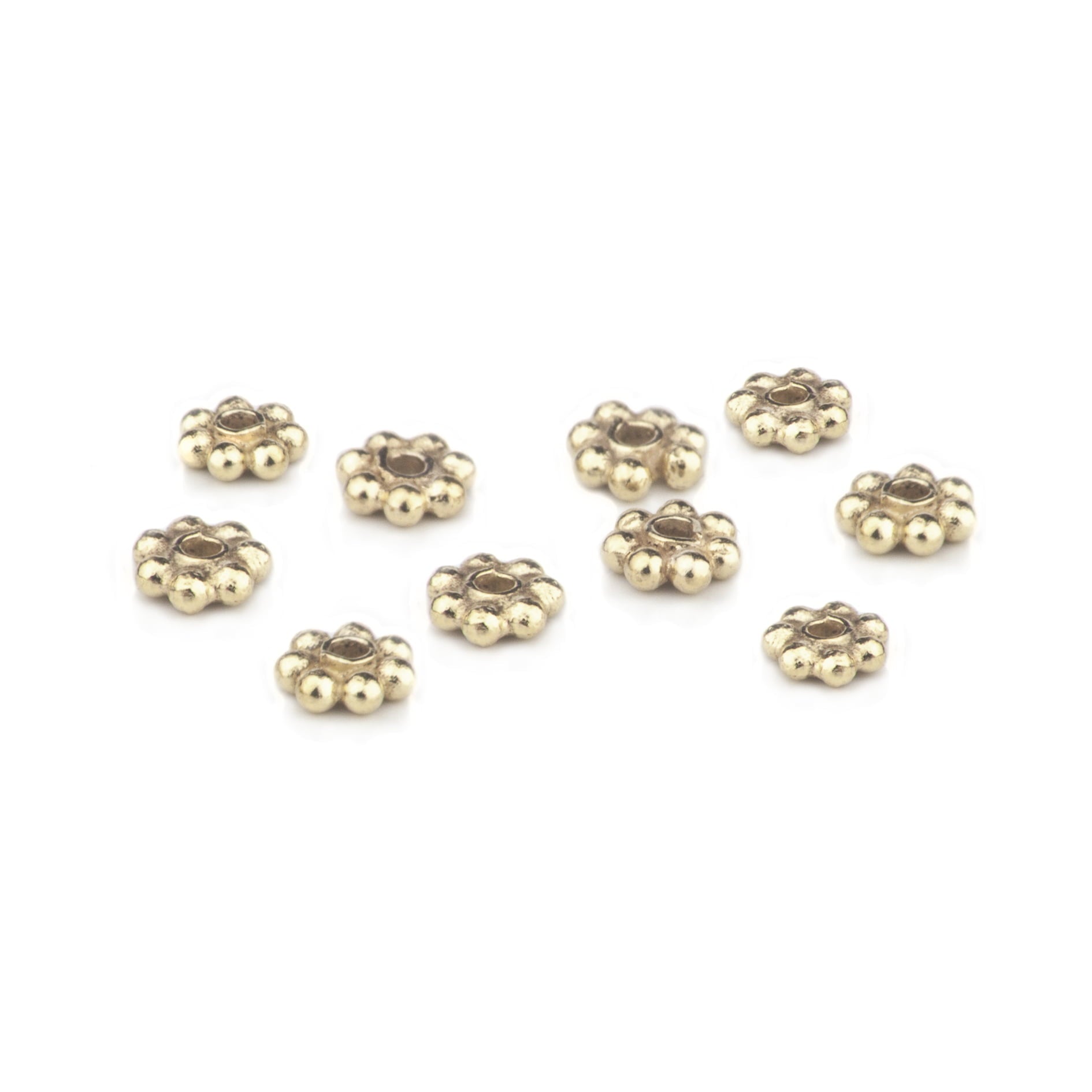 Daisy Bali Spacer Beads in Gold Vermeil