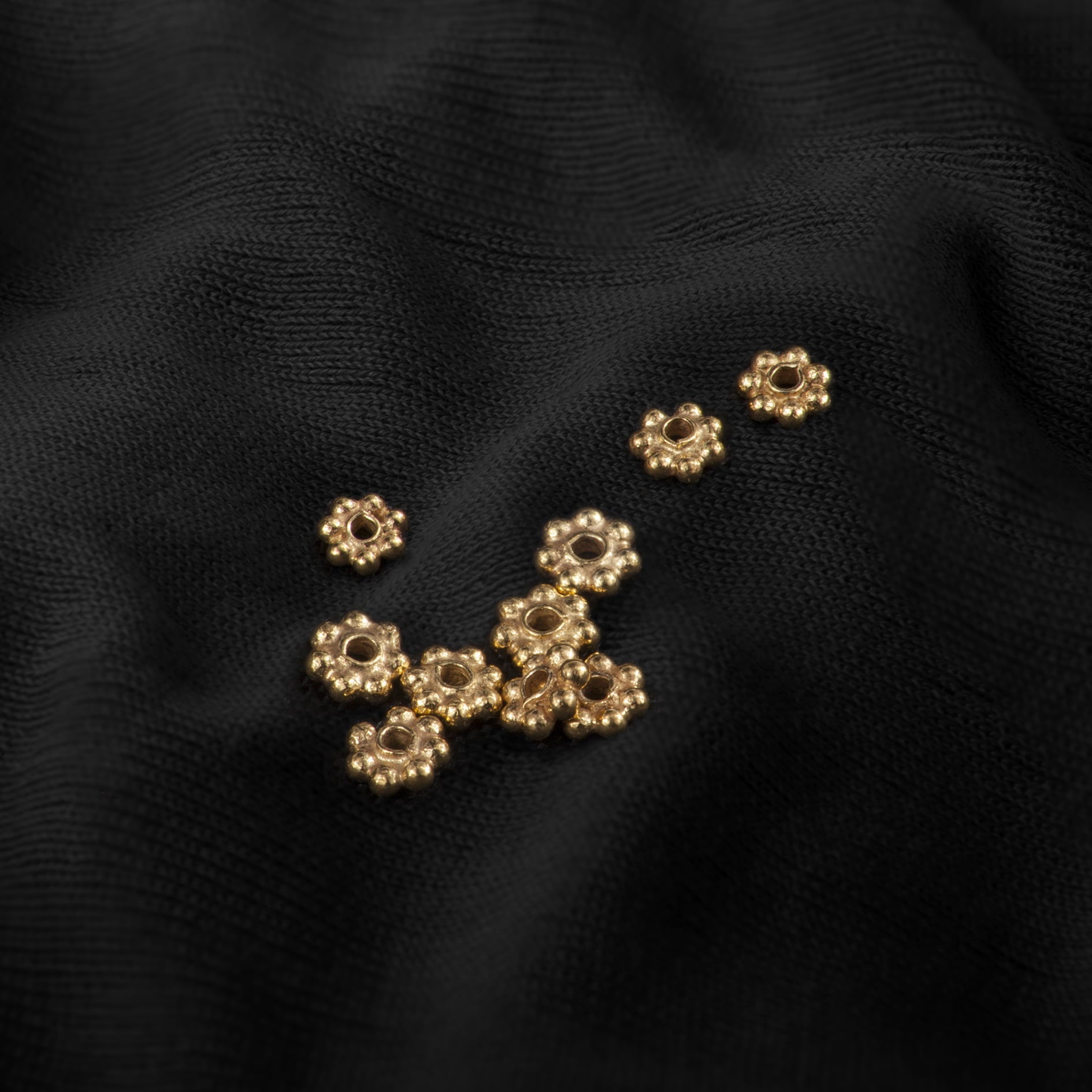 Daisy Bali Spacer Beads in Gold Vermeil